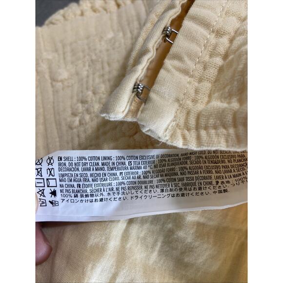 Forever 21 Butter Yellow Floral‎ Flower Lace Crop Top Festival Boho Shirt Small - Picture 10 of 10